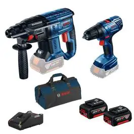 Bosch GBH 180-LI + GSR 180-LI Set akumulatorskih alata, 18v, 2x4.0Ah