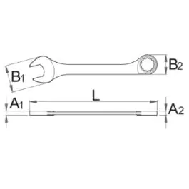 Ključ viljuškasto-okasti sa čegrtaljkom 160/2 10mm UNIOR