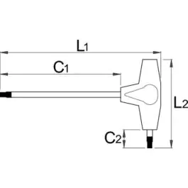 Ključ imbus sa T-ručicom, dvostrani 193HX 2 UNIOR