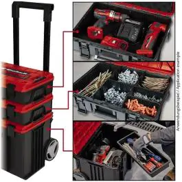 Einhell E-Case Tower set 3 kofera za alat sa točkovima