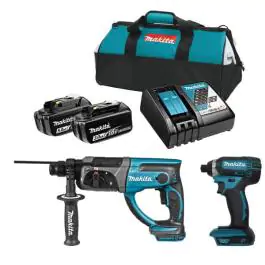 Makita aukumulatorski LTX set alata DHR202Z + DTD152Z 18V; 1x3,0 Ah; 1x5,0 Ah + torba