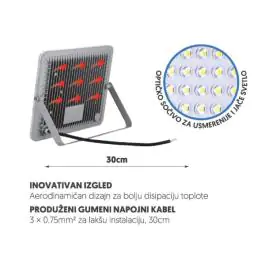 LED reflektor sa optičkim sočivima 200W LRF03W-200 Prosto