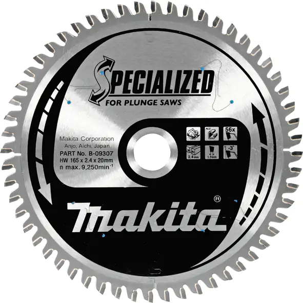 Makita list za testeru za aluminijum 165/20/56z B-09307