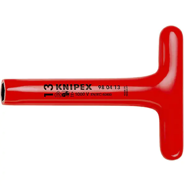 Knipex nasadni ključ sa T-drškom izolovan 1000V 8mm 98 04 08 - proizvod na akciji
