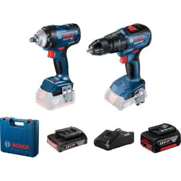 Bosch Set akumulatorskih alata Bosch GDS 18V-400 + GSB 18V-50, 1x2,0 Ah + 1x5,0 Ah + kofer, 06019K0003