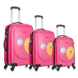 Set kofera 3kom Monaco ABS pink