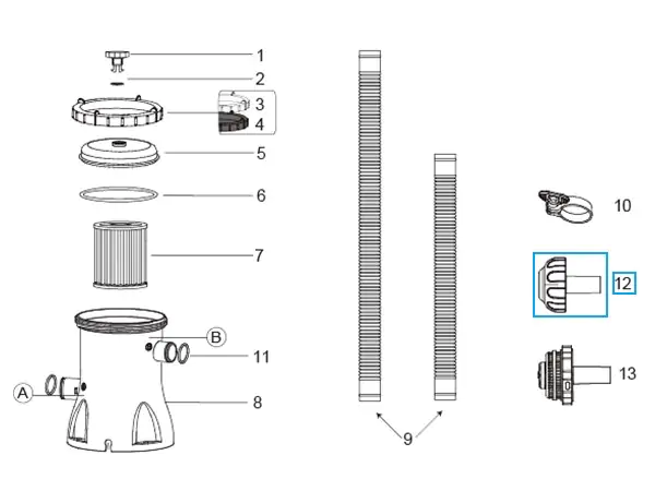 Bestway ulazni filter za bazen sa priključkom od 32mm