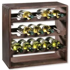 Polica za vino 50x50x28cm borovo drvo KESPER KSP69243