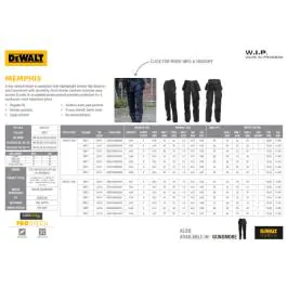 DeWalt DWC147-004 Memphis Radne pantalone 34,36,38