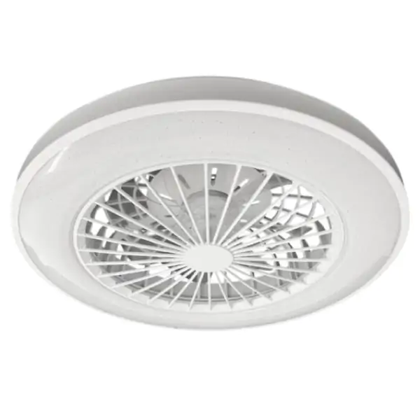 Dimabilna LED plafonjera 48W sa ventilatorom bela