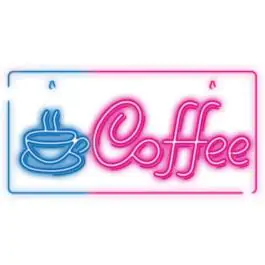 LED neon natpis "Coffee"