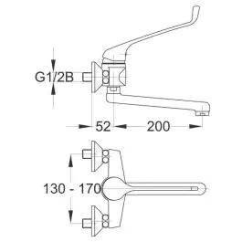 HERZ Baterija lekarska zidna SIMPATY S24 izliv 200mm