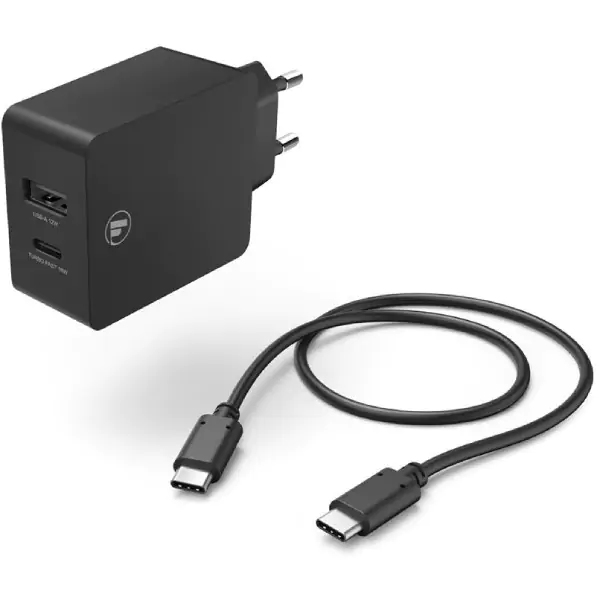 Hama kućni punjač USB-C, USB-A, PD 30W, kabl USB-C 1m