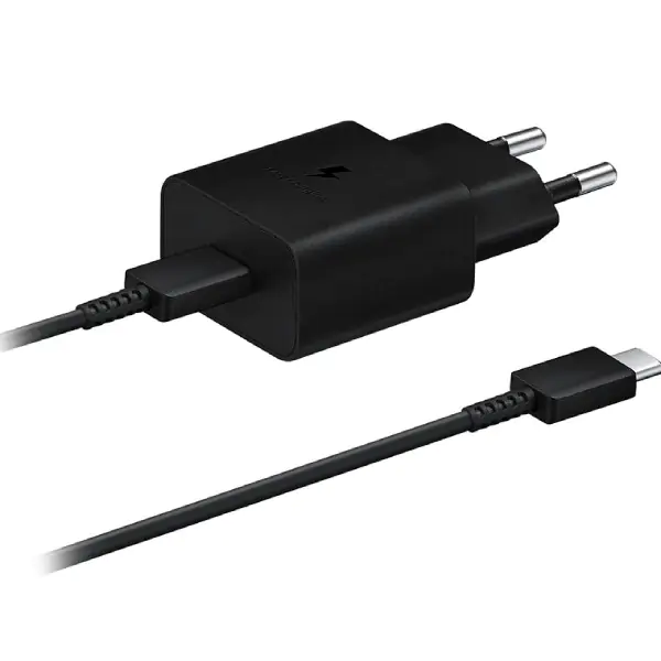 Samsung kućni punjač USB-C 15W + Tip C kabl crni