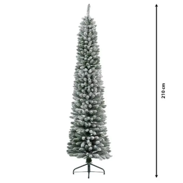 Novogodišnja jelka Pencil pine snowy 210cm-60cm Everlands