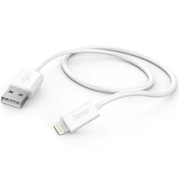 Hama USB-A na Lightning kabl za Apple, MFI, beli, 1m