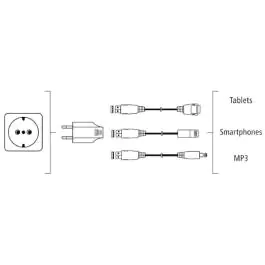 Hama kućni punjač, 2x USB, 2.4 A, crni