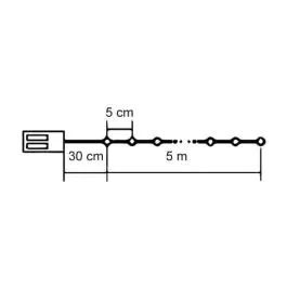 Lampice za jelku sa 100 toplo belih LED dioda ML-C101