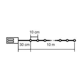 Lampice za jelku sa 100 toplo belih LED dioda ML-C2012