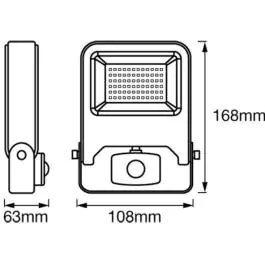 OSRAM LEDVANCE LED feflek flood senzor 10W 4000k T. sivi