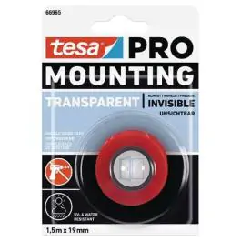 Traka dvostrano lepljiva providna PRO 19mm - 5m Tesa