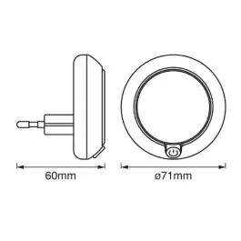 LED noćna lampa sa sumrak senzorom 4058075266827 LEDVANCE