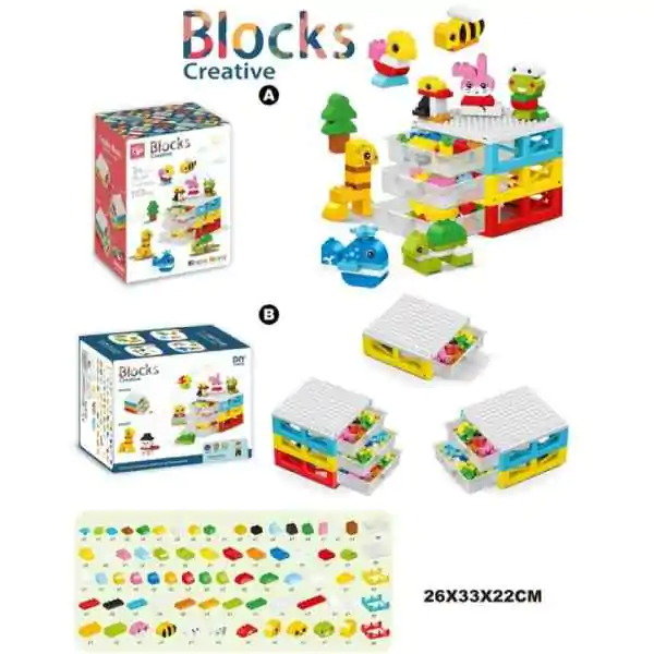 Blocks kocke životinje 103K