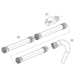 Set dodataka za izduvavanje oluka nastavaka za duvač lišca GP-LB 18/200 Li E Einhell