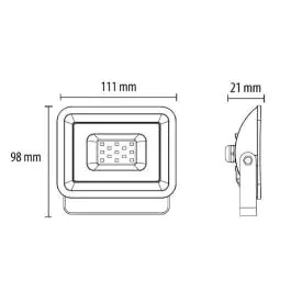 LED reflektor 10W LRF024EW-10W/WH Prosto