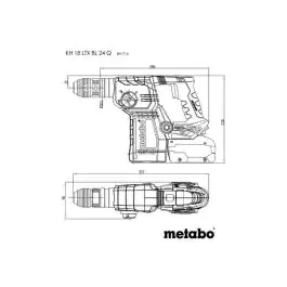 Metabo akumulatorska bušilica SDS-plus KH 18 LTX BL 24 Q Solo