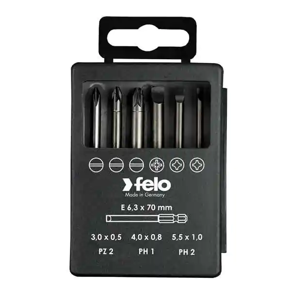 Felo Set bitova Industrial Profi 73 mm SL/PH/PZ 6 kom