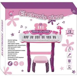 Igračka klavir za devojčice set sa stolicom