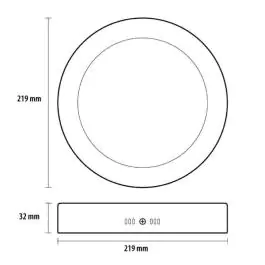 LED nadgradna panel lampa 18W toplo bela LNP-O18/WW Prosto