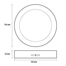 LED nadgradna panel lampa 12W dnevno svetlo LNP-O12/W Prosto