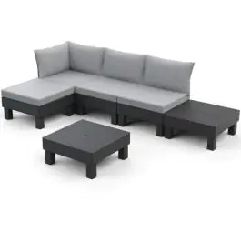 Keter baštenski set Cantara elements 5 seater grafit