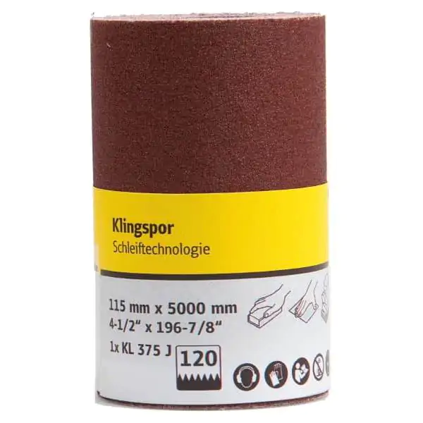 Brusni papir KL 375 J rolna 115mm x 50m 120 Grit Klingspor