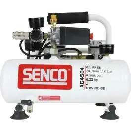 Senco AC4504 bezuljni, bešumni kompresor za vazduh 4l, 8 bar 0.24kW