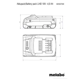 Metabo LIHD Baterija 18 V - 4 Ah