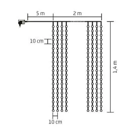 Svetleća mreža sa 294 Hladno Bele LED Diode