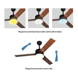 PROSTO plafonski ventilator sa svetlom 132cm CFB004L-3/30