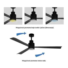 PROSTO plafonski ventilator sa LED svetlom 132cm CFB036L-3/30