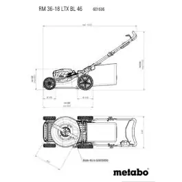 Metabo RM 36-18 LTX BL 46 akumulatorska kosačica Solo