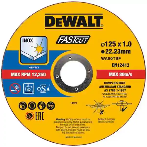 DeWalt DT20540 Rezna ploča 125x1 FASTCUT 100kom - proizvod na akciji