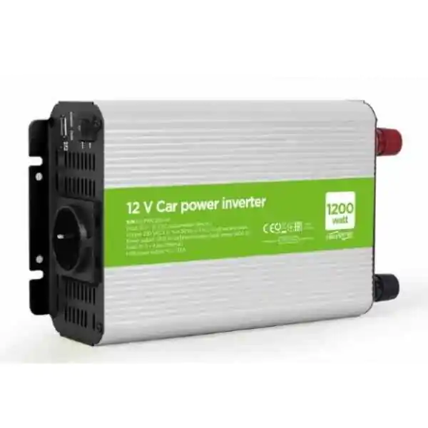 EG-PWC1200-01 Gembird 12V Auto inverter DC/AC 1200W+USB port