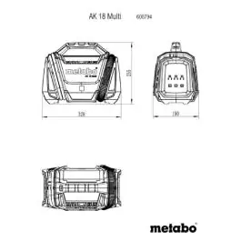 Metabo AK 18 MULTI Akumulatorski kompresor Solo