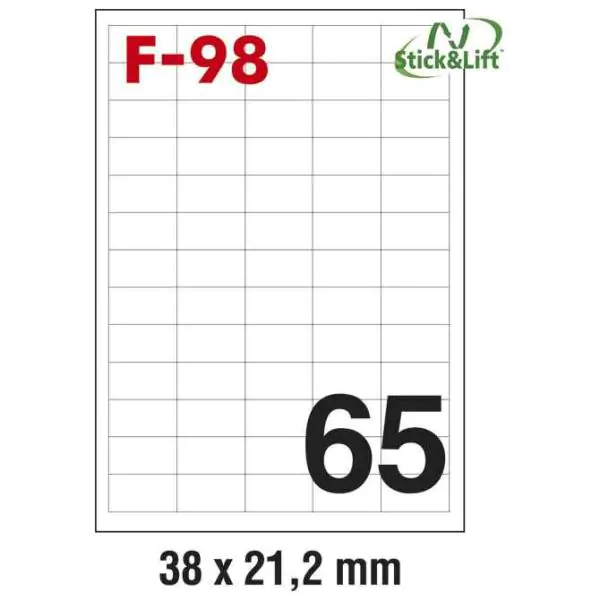 Etikete ILK 38x21,2mm odlepljive pk100L Fornax F-98