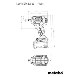 Metabo SSW 18 LTX 300 BL Akumulatorski udarni odvijač Solo