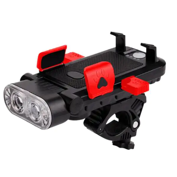 Punjiva LED lampa za bicikl sa sirenom i nosačem YW17417-4645