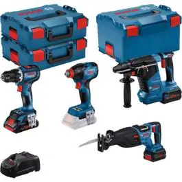 Bosch Akumulatorski set GSR 18V-90C + GDX 18V-210C + GBH 18V-24C + GSA 18V-28 + 1x4,0Ah + 2x5,5Ah + GAL 1880CV, 0615990N37