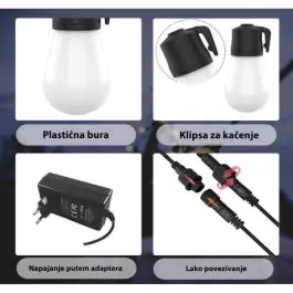 LED svetleći niz 15m, 15 sijalica